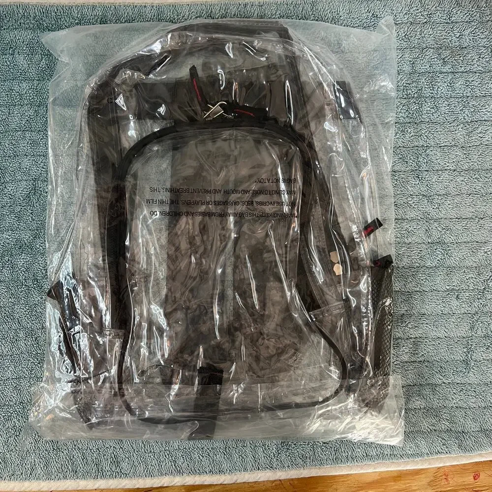 Clear Stadium Backpack Transparent PVC Bag Event Approved - Picture 3 of 10